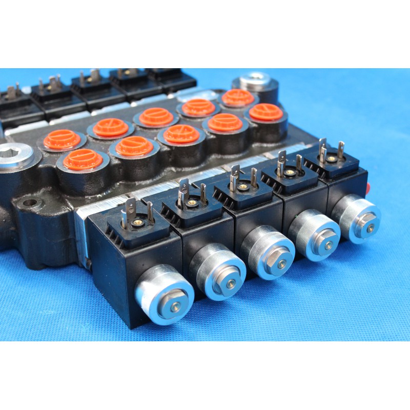 Directional control valve 5-spool hydraulic solenoid 50 l/min 13GPM 12VDC