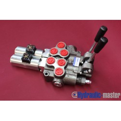Monoblock Directional control valve 2 section (double way)  60 l/min 12V 16 gpm